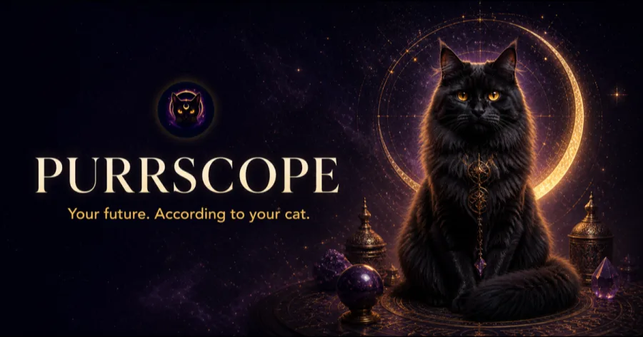Purrscope celestial cat oracle artwork